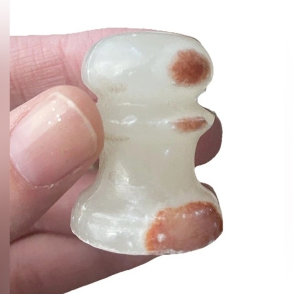 Vintage Black And White Marble Chess Pieces 28 Pieces Total - Picture 7 of 12